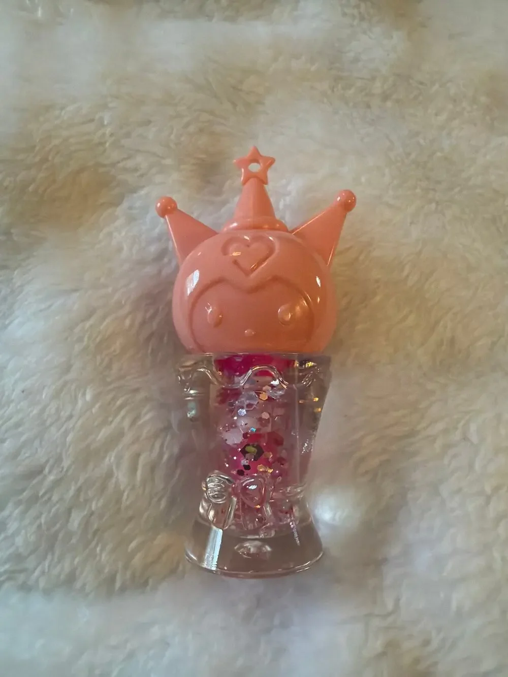 Kuromi Pink Crown Glitter Lip Gloss Sequin Clear Kawaii Character Makeup